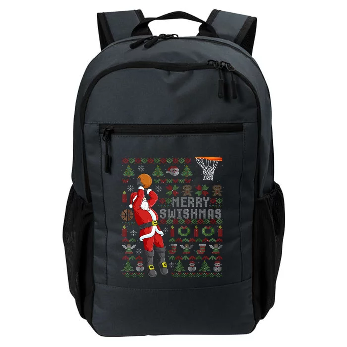 Merry Swishmas Ugly Christmas Basketball Christmas Daily Commute Backpack