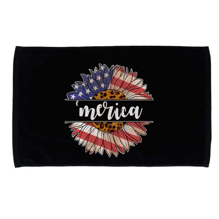 Merica Sunflower USA Vintage Microfiber Hand Towel