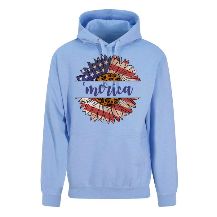 Merica Sunflower USA Vintage Unisex Surf Hoodie