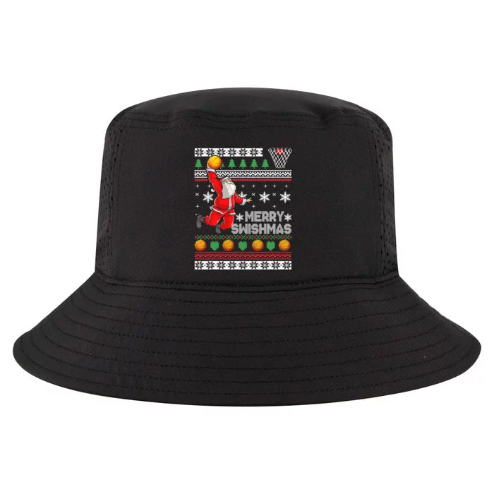 Merry Swishmas Ugly Christmas Basketball Christmas Cool Comfort Performance Bucket Hat