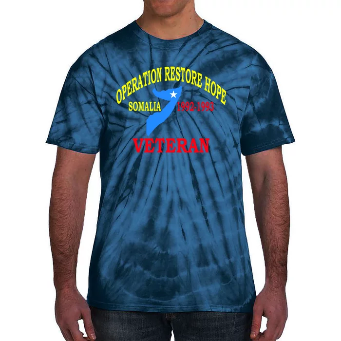 Mogadishu Somalia Veteran Operation Restore Hope War Veteran Tie-Dye T-Shirt