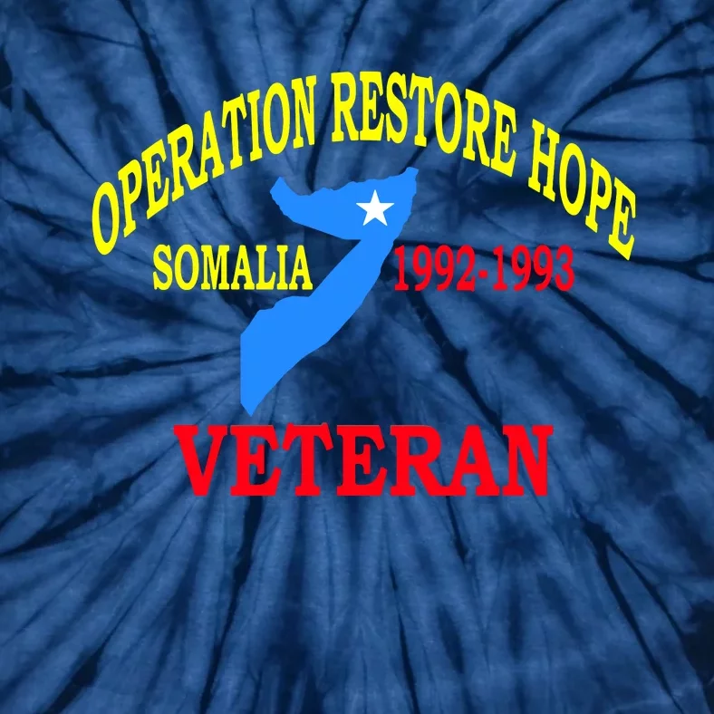 Mogadishu Somalia Veteran Operation Restore Hope War Veteran Tie-Dye T-Shirt