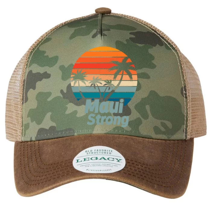 Maui Strong Vintage Sunset Wildfire Legacy Tie Dye Trucker Hat