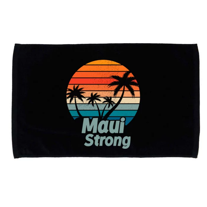 Maui Strong Vintage Sunset Wildfire Microfiber Hand Towel