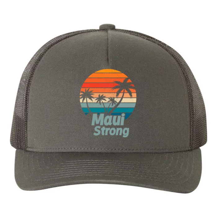 Maui Strong Vintage Sunset Wildfire Yupoong Adult 5-Panel Trucker Hat