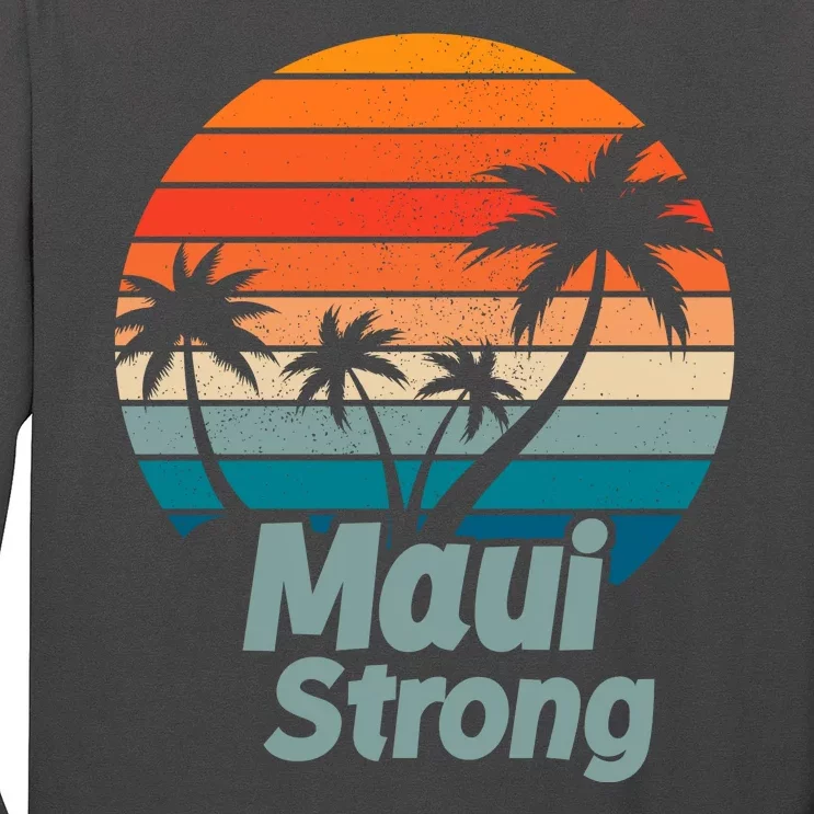 Maui Strong Vintage Sunset Wildfire Long Sleeve Shirt