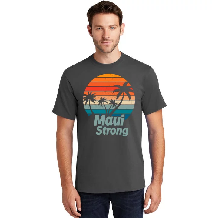 Maui Strong Vintage Sunset Wildfire Tall T-Shirt