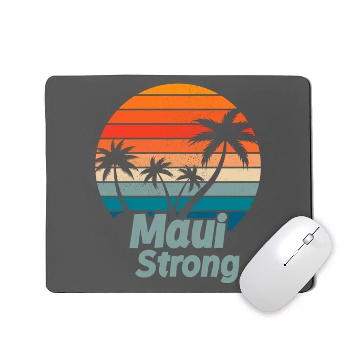 Maui Strong Vintage Sunset Wildfire Mousepad