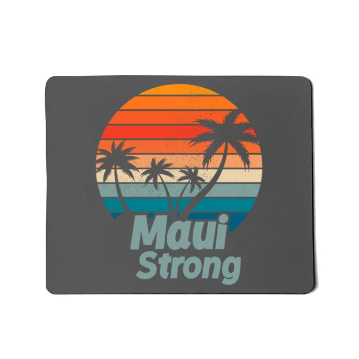 Maui Strong Vintage Sunset Wildfire Mousepad