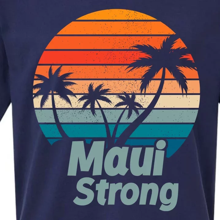 Maui Strong Vintage Sunset Wildfire Sueded Cloud Jersey T-Shirt