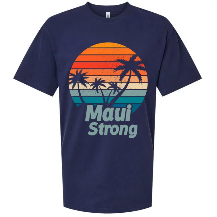 Maui Strong Vintage Sunset Wildfire Sueded Cloud Jersey T-Shirt