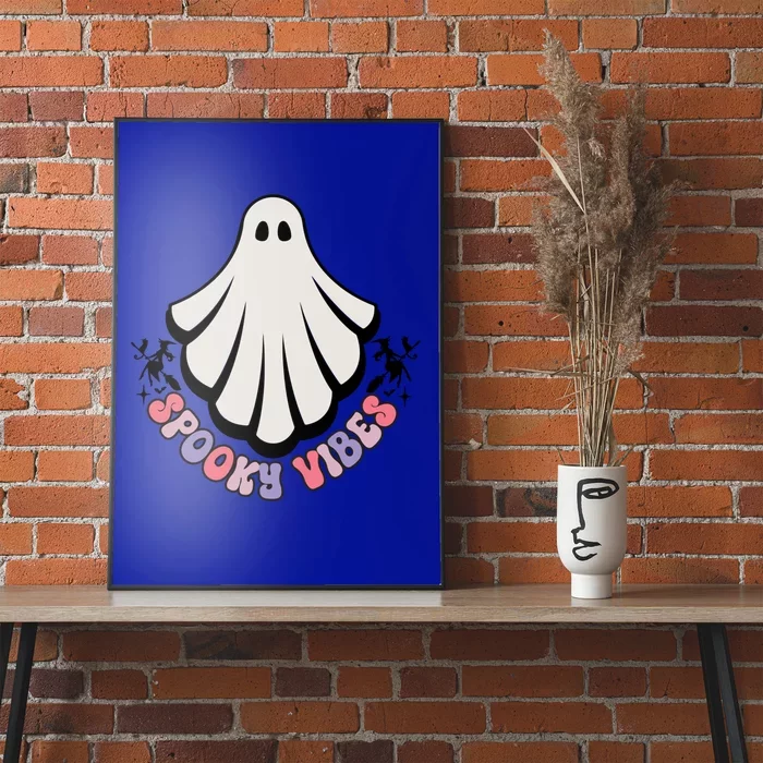 Minimalist “Spooky Vibes” Ghost Design Great Gift Poster