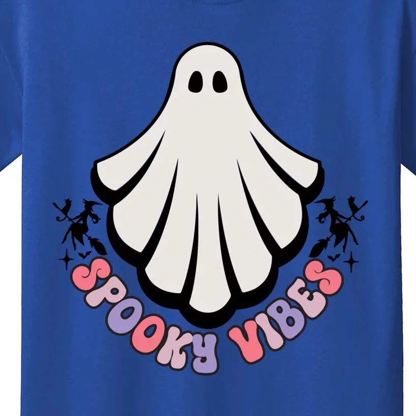 Minimalist “Spooky Vibes” Ghost Design Great Gift Kids T-Shirt