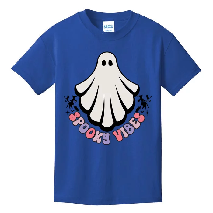 Minimalist “Spooky Vibes” Ghost Design Great Gift Kids T-Shirt