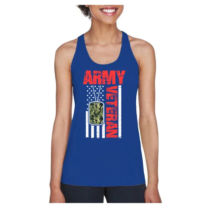 Military Soldier Veteran's Day Cute Gift Thank You Army Veteran Cute Gift Women's Racerback Tank