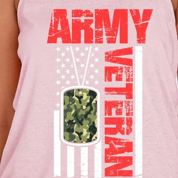 Military Soldier Veteran's Day Cute Gift Thank You Army Veteran Cute Gift Women's Knotted Racerback Tank