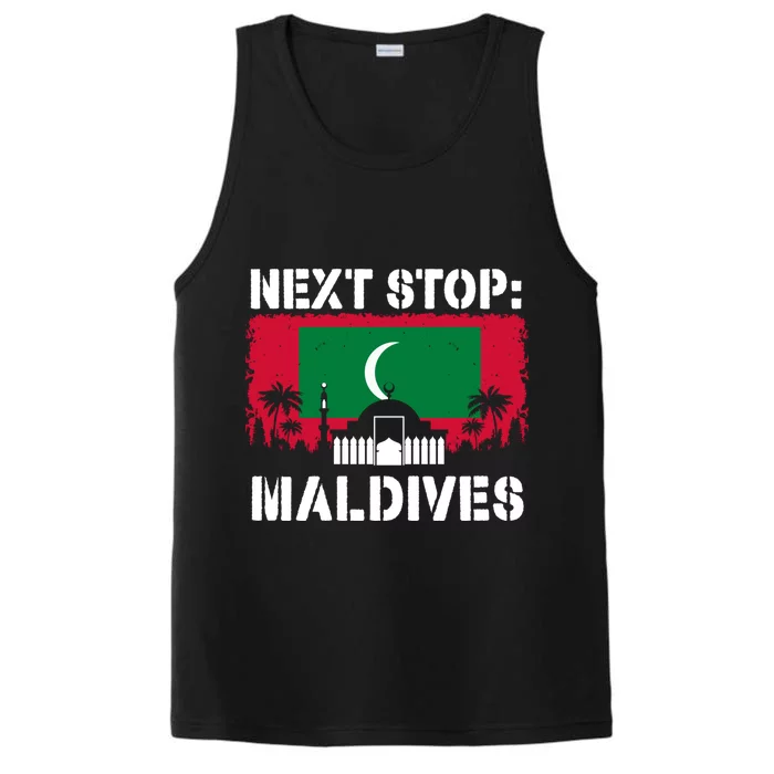 Maldives Summer Vacation Trip Next Stop Vacay Vibes Souvenir Gift Performance Tank