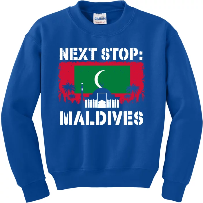 Maldives Summer Vacation Trip Next Stop Vacay Vibes Souvenir Gift Kids Sweatshirt