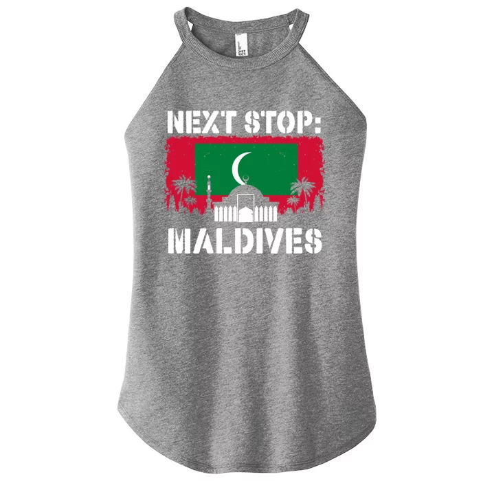 Maldives Summer Vacation Trip Next Stop Vacay Vibes Souvenir Gift Women’s Perfect Tri Rocker Tank