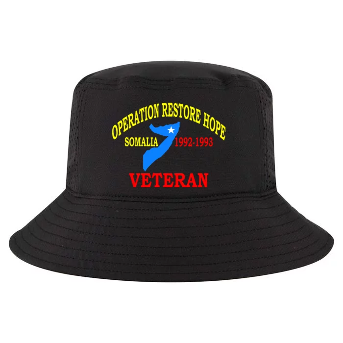 Mogadishu Somalia Veteran Operation Restore Hope War Veteran Cool Comfort Performance Bucket Hat