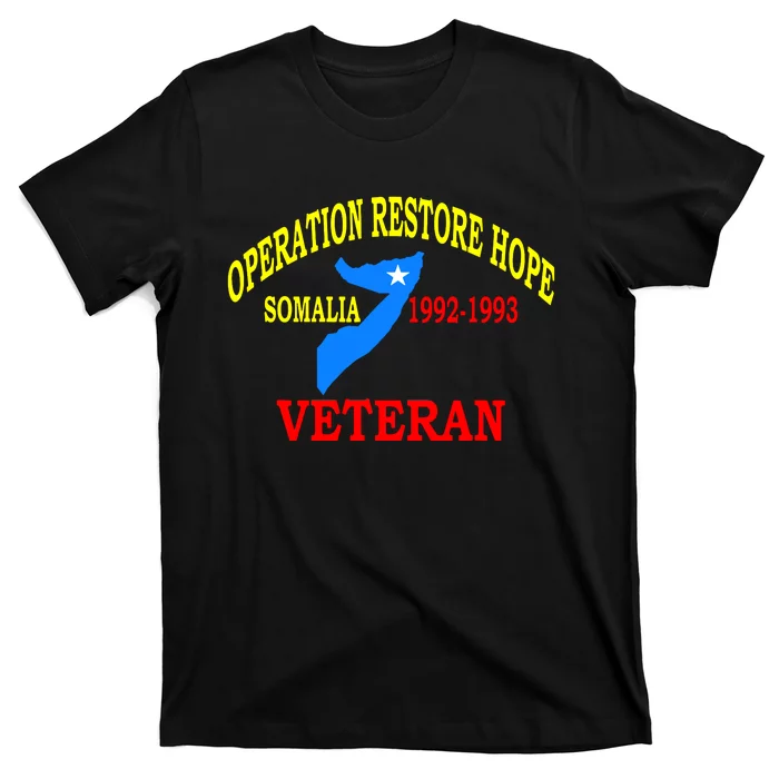 Mogadishu Somalia Veteran Operation Restore Hope War Veteran T-Shirt