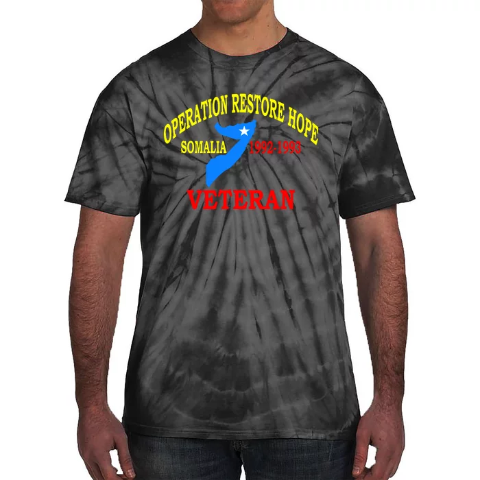 Mogadishu Somalia Veteran Operation Restore Hope War Veteran Tie-Dye T-Shirt