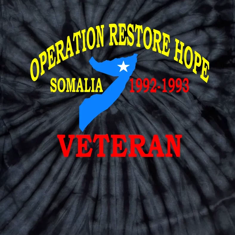 Mogadishu Somalia Veteran Operation Restore Hope War Veteran Tie-Dye T-Shirt