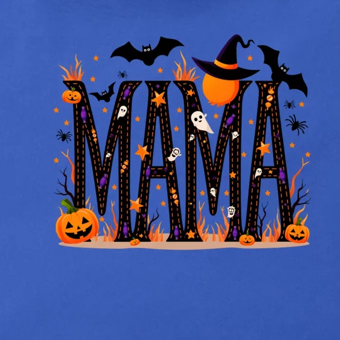 Mama Spooky Vibes Mama With Spider Halloween Gift Zip Tote Bag