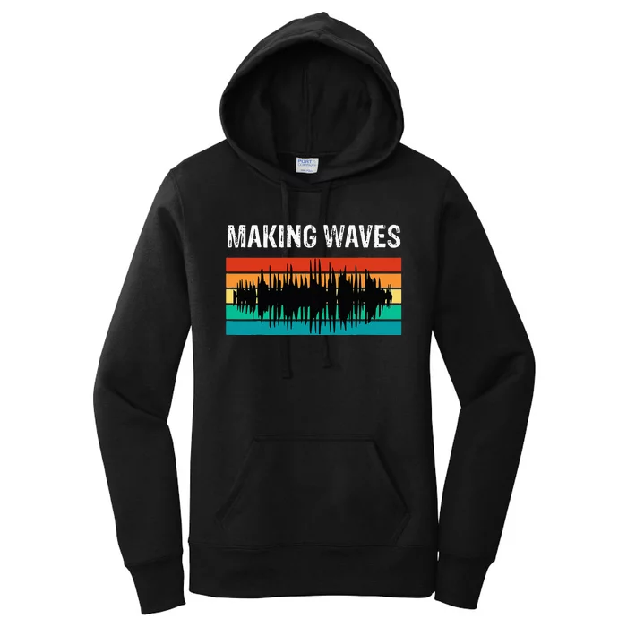 Making Sound Waves Beats Beat Makers Music Producer Women's Pullover Hoodie