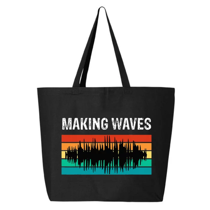 Making Sound Waves Beats Beat Makers Music Producer 25L Jumbo Tote