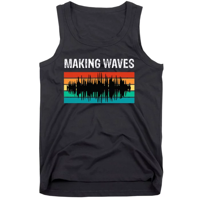 Making Sound Waves Beats Beat Makers Music Producer Tank Top