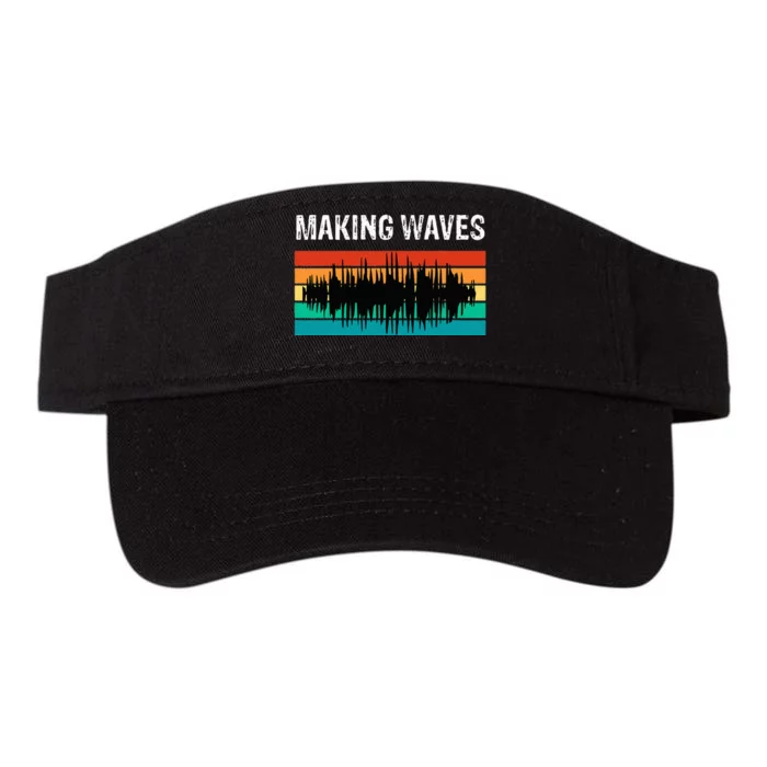 Making Sound Waves Beats Beat Makers Music Producer Valucap Bio-Washed Visor