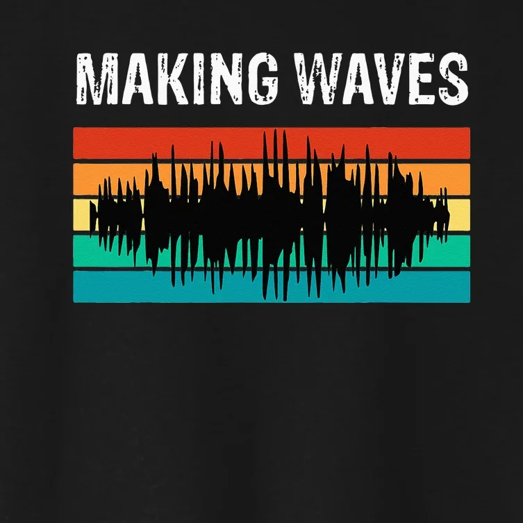 Making Sound Waves Beats Beat Makers Music Producer Women's Crop Top Tee