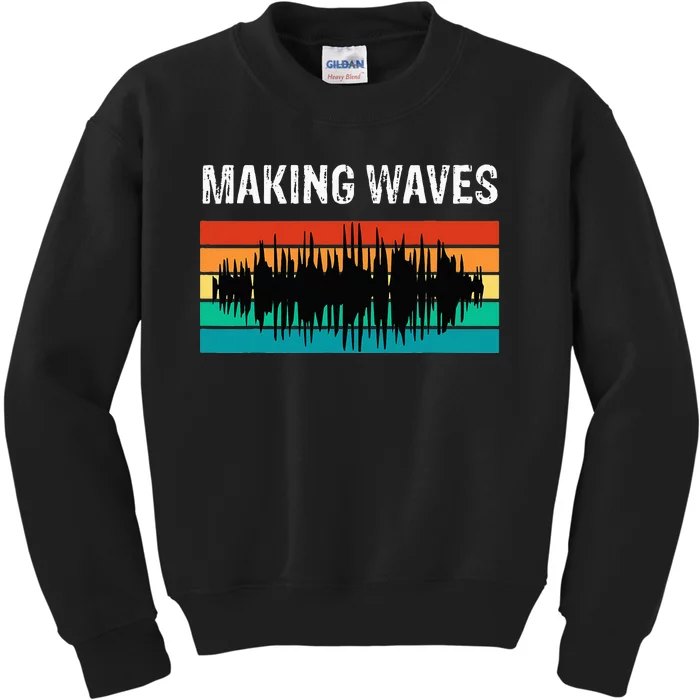 Making Sound Waves Beats Beat Makers Music Producer Kids Sweatshirt