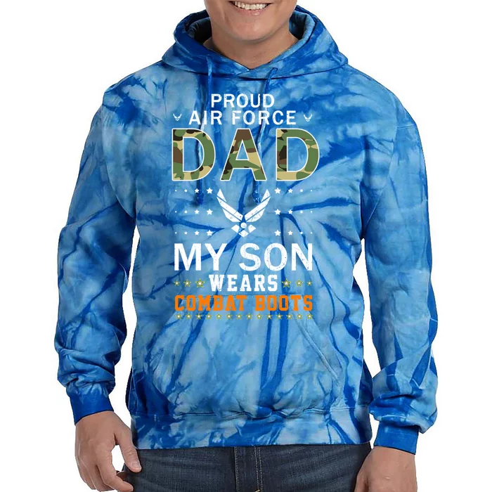 My Son Wear Combat Bootscool Giftproud Air Force Dad Camouflage Army Great Gift Tie Dye Hoodie