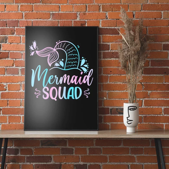 Mermaid Squad Women Birthday Squad Poster