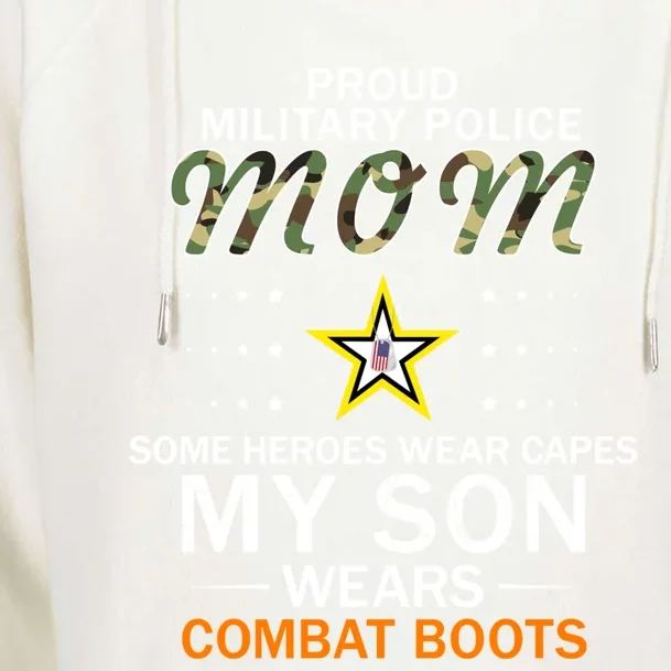 My Son Wears Combat Bootsgiftproud Mp Military Police Mom Army Gift Womens Funnel Neck Pullover Hood