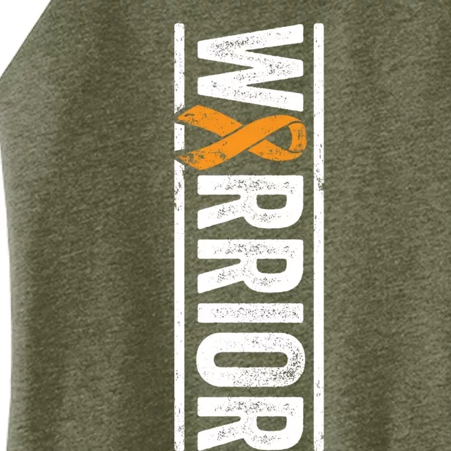 Multiple Sclerosis Warrior Gift Vertical Ms Awareness Ribbon Gift Women’s Perfect Tri Rocker Tank