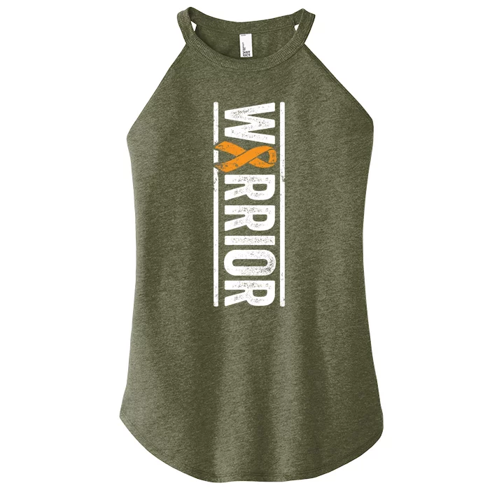 Multiple Sclerosis Warrior Gift Vertical Ms Awareness Ribbon Gift Women’s Perfect Tri Rocker Tank