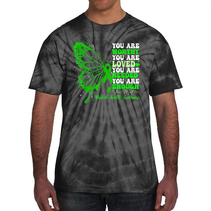 Motivational Support Warrior Mental Health Awareness Gifts Tie-Dye T-Shirt