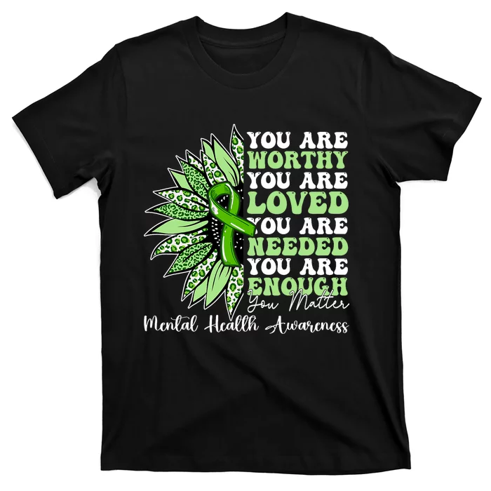 Motivational Support Warrior Mental Health Awareness Gifts T-Shirt