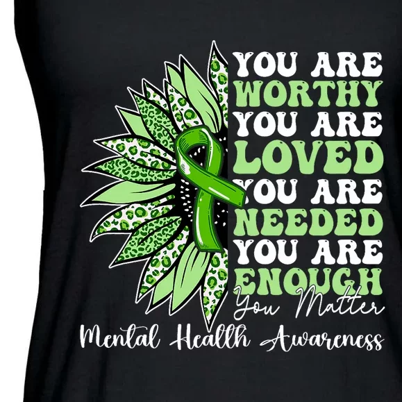 Motivational Support Warrior Mental Health Awareness Gifts Ladies Essential Flowy Tank