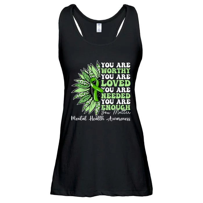 Motivational Support Warrior Mental Health Awareness Gifts Ladies Essential Flowy Tank