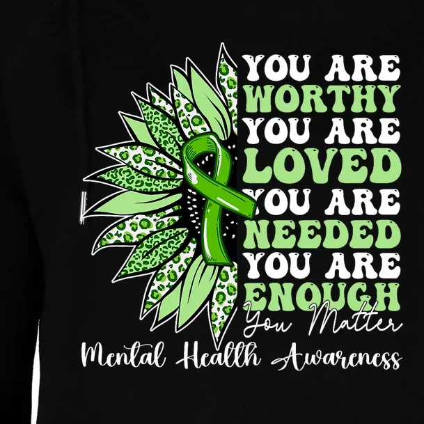 Motivational Support Warrior Mental Health Awareness Gifts Womens Funnel Neck Pullover Hood