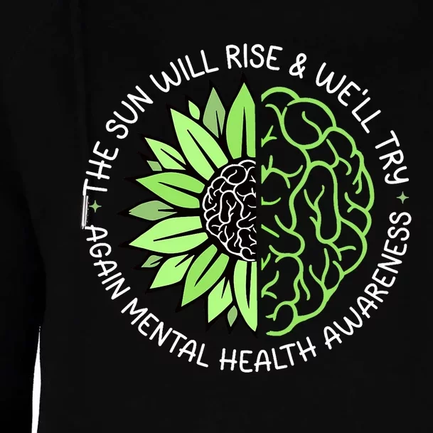 Motivational Support Warrior Mental Health Awareness Month Gift Womens Funnel Neck Pullover Hood