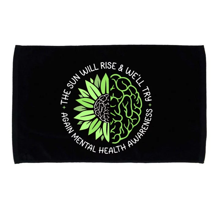 Motivational Support Warrior Mental Health Awareness Month Gift Microfiber Hand Towel