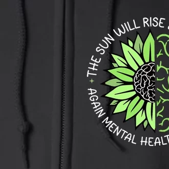 Motivational Support Warrior Mental Health Awareness Month Gift Full Zip Hoodie