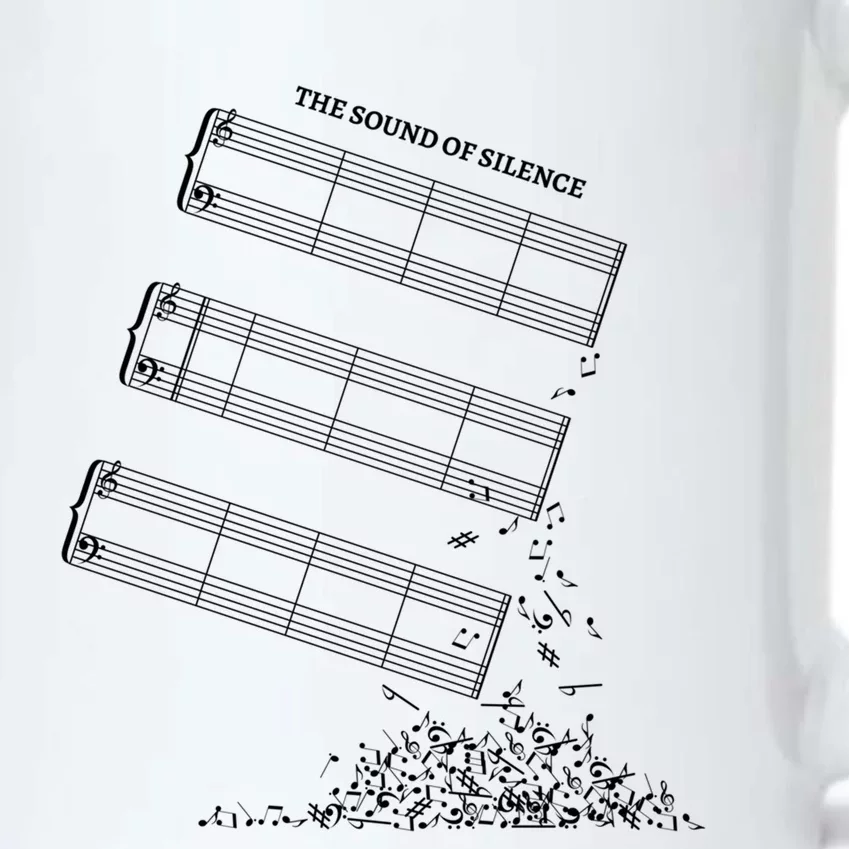 Music Sheet Without Sheet Music Gift The Sound Of Silence Cool Gift Black Color Changing Mug