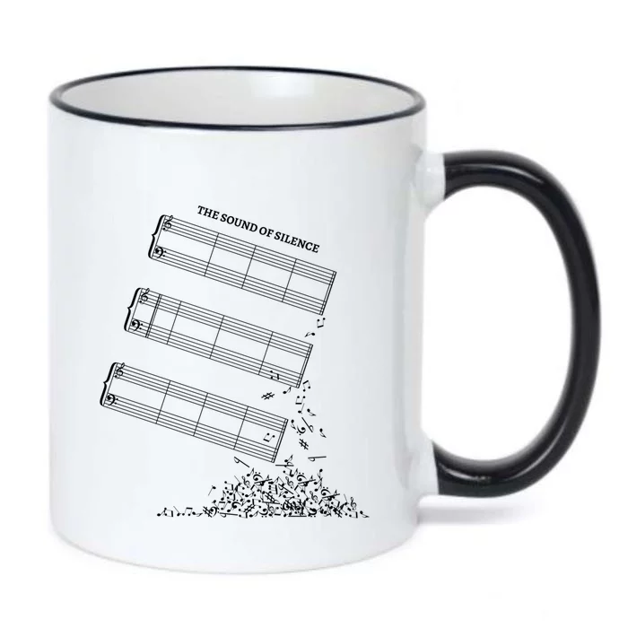 Music Sheet Without Sheet Music Gift The Sound Of Silence Cool Gift Black Color Changing Mug