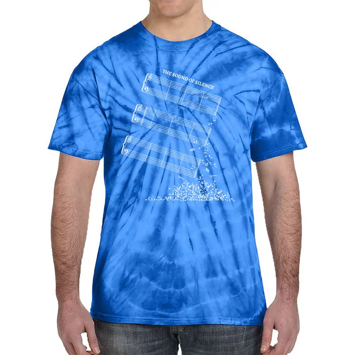 Music Sheet Without Sheet Music Gift The Sound Of Silence Cool Gift Tie-Dye T-Shirt